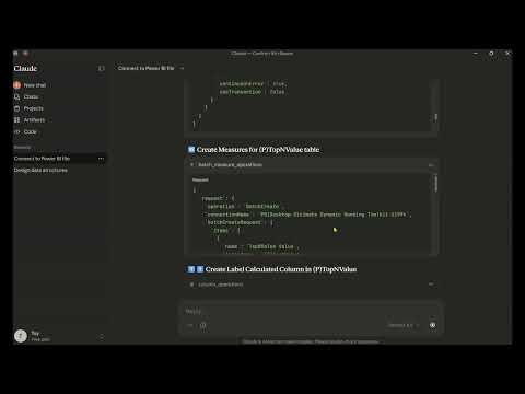 Ai Cluade Desktop Connect Power Bi By MCP