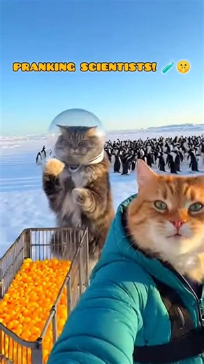 ANTARCTICA PRANK! 🐧 Cats vs Scientists with 1,000,000 Rubber Ducks!