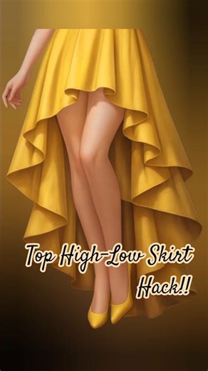 High Low Skirt Easy Cutting ✂️ Trendy Look #DressCutting #Shorts