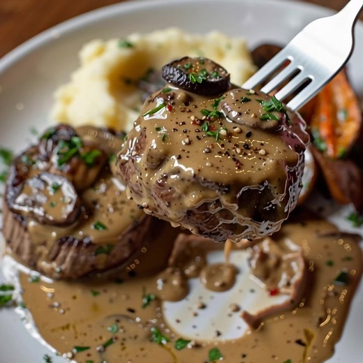 Filet Mignon au Boursin et Champignons 😍 Ingrédients 400 g de filet mignon, coupé en tranches. 200 ml d’eau. 12 g de Maïzena. .... 𝐋𝐚 𝐫𝐞𝐜𝐞𝐭𝐭𝐞 𝐜𝐨𝐦𝐩𝐥è𝐭𝐞 👇👇👇 | Cuisine Avec Maria