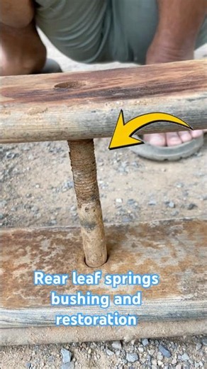 Rear leaf springs bushing and restoration. #automobile #howto #asmr #skills #shortsfeed #shorts