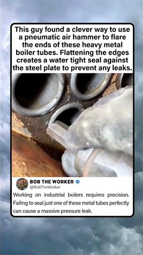 Clever Air Hammer Hack for Watertight Boiler Seals! 🔧