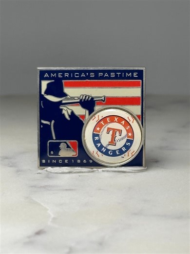 Texas Rangers Baseball Pin: Red White Blue Enamel - MLB Accessory - Etsy