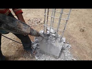 Concrete column demolition