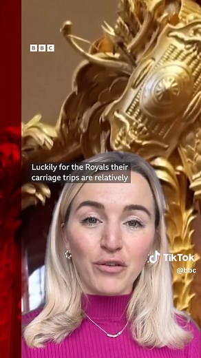 Take a look inside the carriage that King Charles will use for his coronation this weekend - the Diamond Jubilee State Coach. 👑 @bbcnews #BBCNews #CoronationOnTheBBC #iPlayer