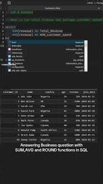 Answering business questions with SQL SUM and AVG Functions #dataanlysis #sql
