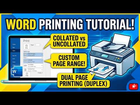MS office part 45(Printing Complete Guide Collation, Uncollated, Custom Page & Dual Page Printing)