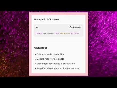 AD3391 UNIT 5 UDTs – User Defined Types