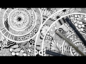 Creative Zendala Art | Inspired Mandala & Zentangle Fusion Drawing