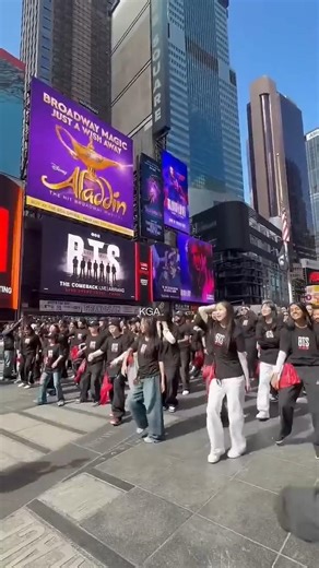 OMG 😱BTS Army Dance Flash Mob NYC Times Square #bts #btsarmy #shorts #v #jk #jimin #rm