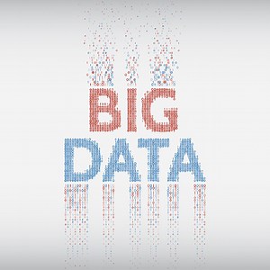 Machine learning algorithm visualization. Abstract big data...