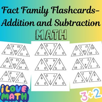 Addition and Subtraction Fact Family Flashcards