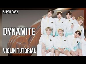 SUPER EASY: How to play Dynamite by BTS on Violin (Tutorial)