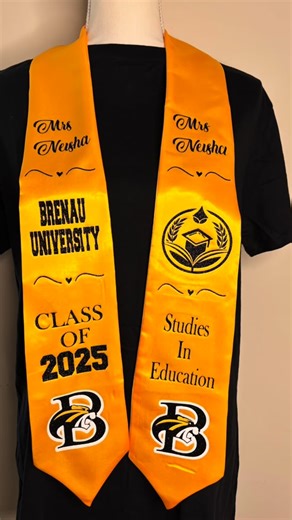 Forever Creations By Scar on Instagram: "🎓 Graduate in style. Our vinyl graduation stoles add the perfect shine to your big moment—custom, bold, and photo-ready ✨ 📣 Stand out when you walk the stage! Comment Grad below if you like what you see! 💖 #GraduationStole #GradSeason #ClassOf2026 #GraduationStyle #CustomGrad #GradPics #ChicGrad"