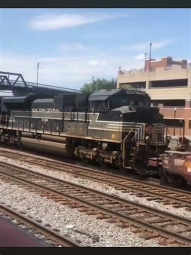 NS 288 with New York central 1066! #railroad #railtrack #automobile #railway #train