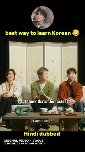 tips from bts how to learn Korean 😂🫣 Hindi dubbed #bts