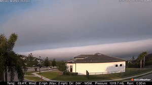 Magnificent roll clouds caught on webcam over Florida's east coast