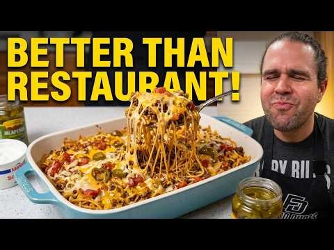 Homemade Nacho Spaghetti Casserole That Tastes Better Than Restaurant