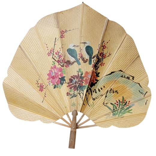 Vintage Wicker Hand Painted Wall Fan XXL, Ethnic Decor, Oriental Art - Etsy Canada