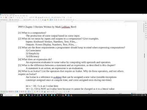 C++ Chapter 3 - Review + Terms - Programming: Principles and Practice Using C++ - Let's Study