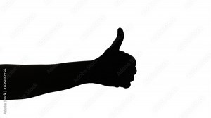 The silhouette of a hand giving a thumbs-up (a like, in social networks' slang).