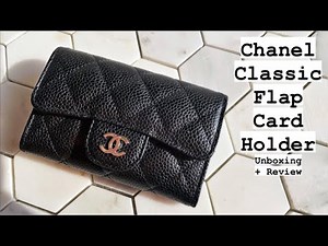 My 2021 Chanel Classic Flap Card Holder In Black Caviar Leather, Silver Hardware | Unboxing + Review