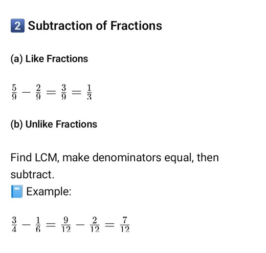 Operations on fractions | Mathematics Centre