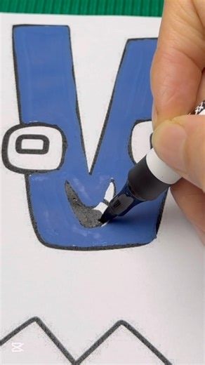 V’s Secret Power! ⚡ You Won’t Believe It!”#art #alphabet #ytshorts