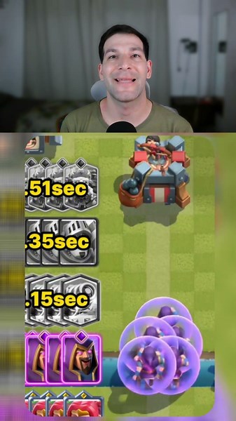 5 cartas contra torre de princesa defendiendo megacaballero #clashroyale