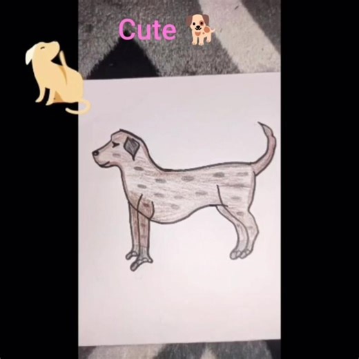 How to draw a cute dog 🐕easy#shorts #art #shortvideo #dog
