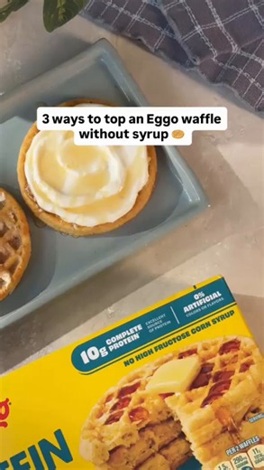 Same Eggo Protein Waffle. Three totally different cravings. 10g of complete protein per serving.