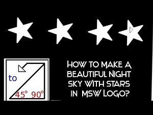 How to Draw Stars In a Night Sky? / Beautiful Scenery of Stars In MSW LOGO