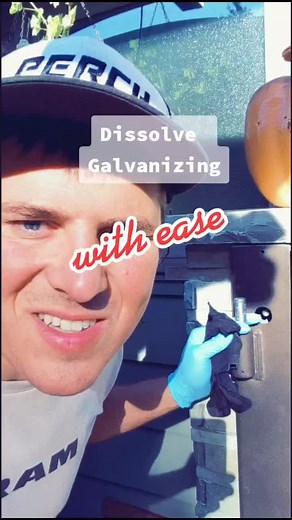 Remove galvanizing with ease... #welding #galvanizing #weldingtips #fabricationlife