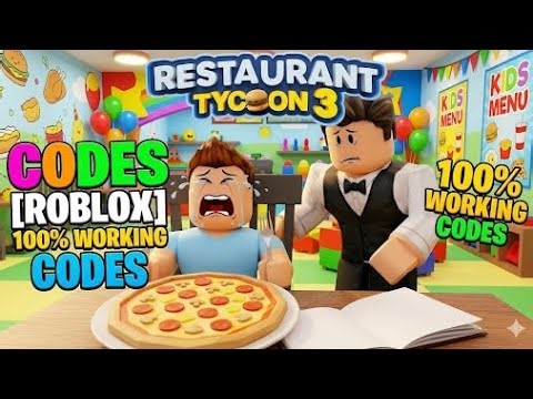 🍔 RESTAURANT TYCOON 3 CODES | [KIDS MENU] 🍔100% WORKING CODES FOR RESTAURANT TYCOON 3 [ROBLOX] 🎁
