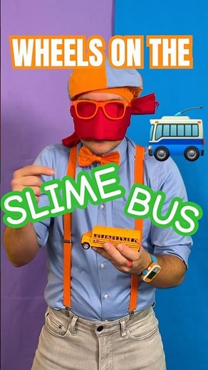 Find the Hidden Vehicles in SLIME! Wheels on the SLIME BUS! #blippi #shorts