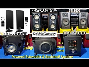 Sony, Celestion, Kef Speaker Eltax, Yamaha, Infinity, Definitive Technology Powered Subwoofer