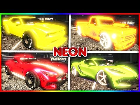 TOP 5 Rare GLOWING NEON PAINT JOBS IN GTA 5 ONLINE ( CREW COLORS)