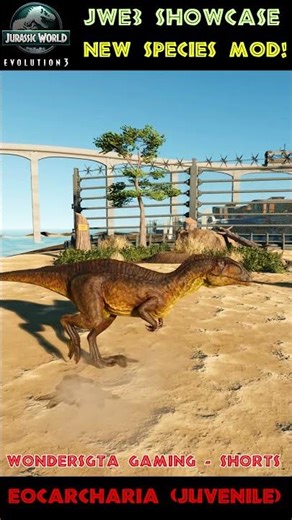 Baby Eocarcharia - New Species Mod - Jurassic World Evolution 3 Mods - #shorts
