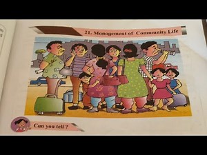 4th standard EVS part 1 chapter number 21 management of community life explaining all question ⁉️