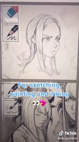 Credits to David Revoy (creator of the brush pack) 💖 #arttok #krita #kritabrushes #digitalartist #digitalarttips #artfyp #artforyou #art #tiktokart