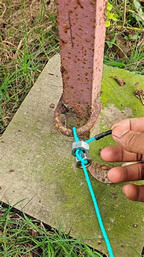 Smart Rope Knot Trick for Metal Ring 👍 #ropeknot #knottying #knottutorial #usa