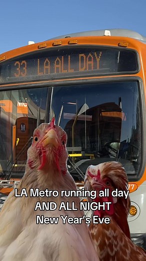 Metro Rail Lines A, B, D, and E will be running all night New Year's Eve so everyone can get home safely. There will also be free service on all trains and buses, Metro Bike Share and Metro Micro all day on New Year’s Eve. No fare will be collected from TAP cards and fare media on Tuesday, Dec. 31, starting at 4 a.m. through Wednesday, Jan. 1, at 3 a.m. For Metro Micro, use code “Ring25” Metro Bike Share will also be offering free 30-minute rides. To redeem your free ride, select ‘1-Ride’ at any