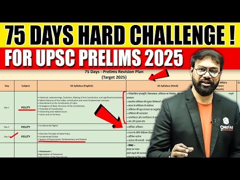 75-Day UPSC Prelims Blueprint | Fast-Track Your UPSC Prep with this Plan | UPSC Prelims 2025
