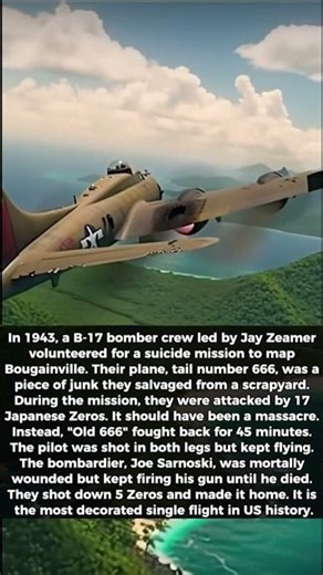 1 B 17 vs 17 Zeros The Impossible WWII Dogfight 🤯✈️