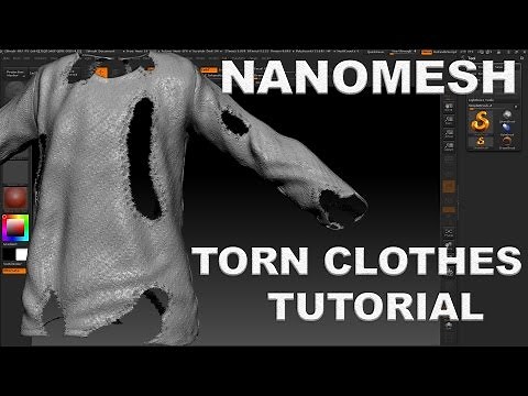 EASY ZBRUSH - TORN CLOTHES WITH NANOMESH IN ZBRUSH 4r7