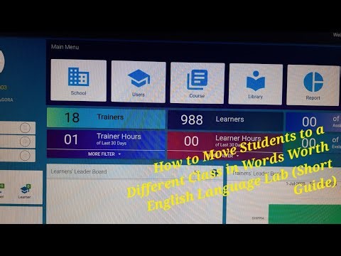 How to Move Students to a Different Class in Words Worth English Language Lab (Short Guide).