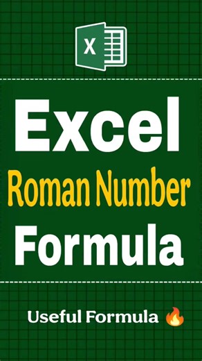 Convert Numbers to Roman in Excel | Easy Trick ⚡