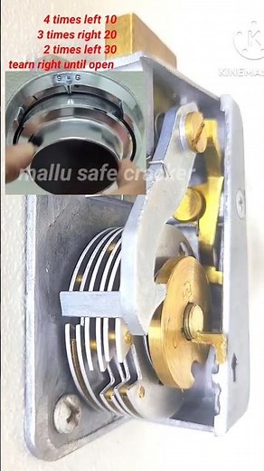 HOW TO OPEN A 3 NUMBER COMBINATION CLOSE VIEW #mallusafecracker