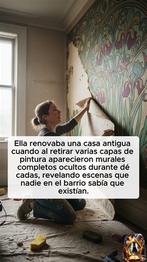 Quitó el papel tapiz… y apareció algo increíble