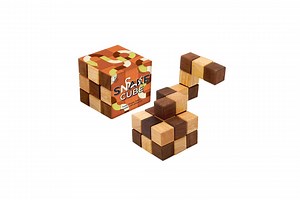 Wooden Snake Puzzle Cube - 3D Brain Teaser, Portable Fidget Toy - Etsy